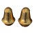 Reduced- 1900s Gold Porcelain Salt Pepper Shakers For Sale