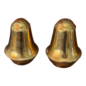 Reduced- 1900s Gold Porcelain Salt Pepper Shakers