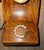 Imported Antique Argentine Oak Wall Telephone With Brass Bells & Green Glass Accent For Sale - Image 4 of 8