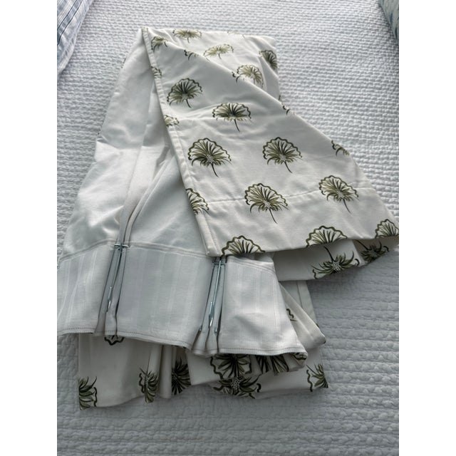 Contemporary Like New Custom Privacy Lined Pepper Home Curtain Panels With Pinch Pleats - 6 Total For Sale - Image 3 of 6