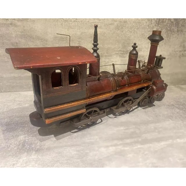 Vintage Wooden Model Train For Sale - Image 4 of 9