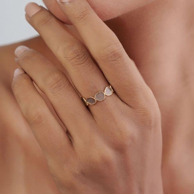 Not Yet Made - Made To Order Handmade 1.1ct Uncut Diamond Bezel-Set Band Ring in 18k Yellow Gold Size 5.5 For Sale - Image 5 of 17