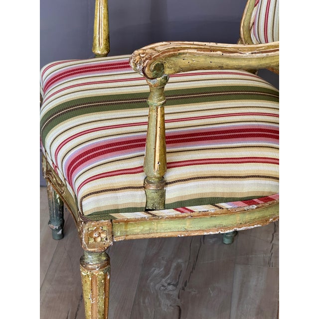 Late 18th Century Italian Classical Parcel-Gilt Armchair For Sale - Image 9 of 9