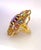 Baroque Bochic "Orient" Vintage Amethyst, Citrine & Topaz Ring Set In 18 K Gold & Silver For Sale - Image 3 of 18