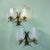 Mid-Century Italian Modern Brass and Textured Glass Double Wall Sconces, 1960s, Set of 2 For Sale - Image 13 of 13