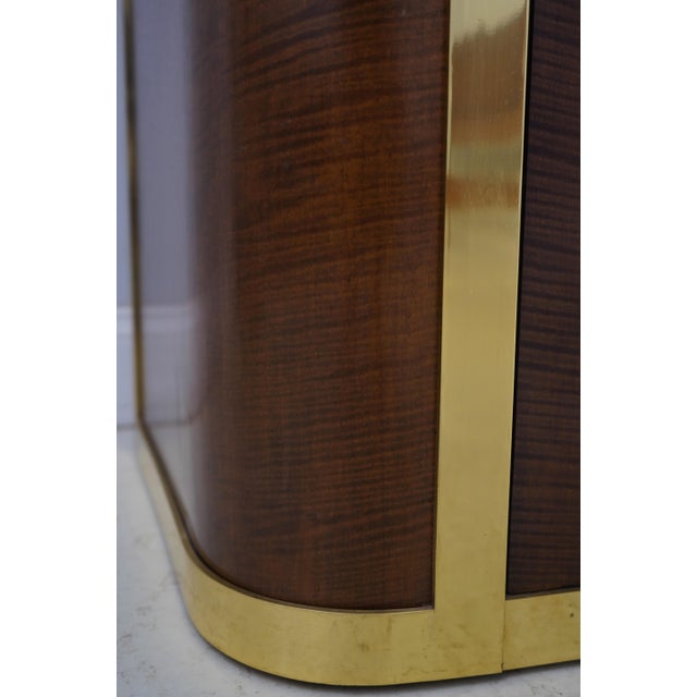 Mid Century Modern Tiger Maple Credenza Cabinet For Sale - Image 12 of 17