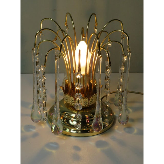 Mid-Century Modern Brass and Murano Glass Table Lamp from Massive, Belgium, 1970s For Sale - Image 3 of 7
