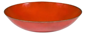 Jade Snow Wong Orange Enamel Copper Bowl