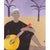 Mae Alice Engron, Indiana (1933-2007) figure playing instrument in colorful oil on canvas signed with monogram with black...