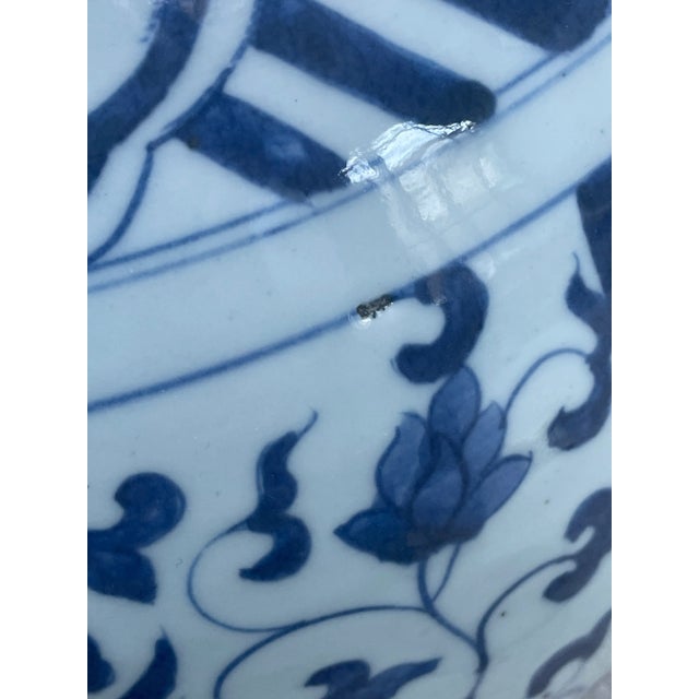 Large Blue & White Chinese Dragon & Phoenix Porcelain Floor Vases - Pair For Sale - Image 12 of 12