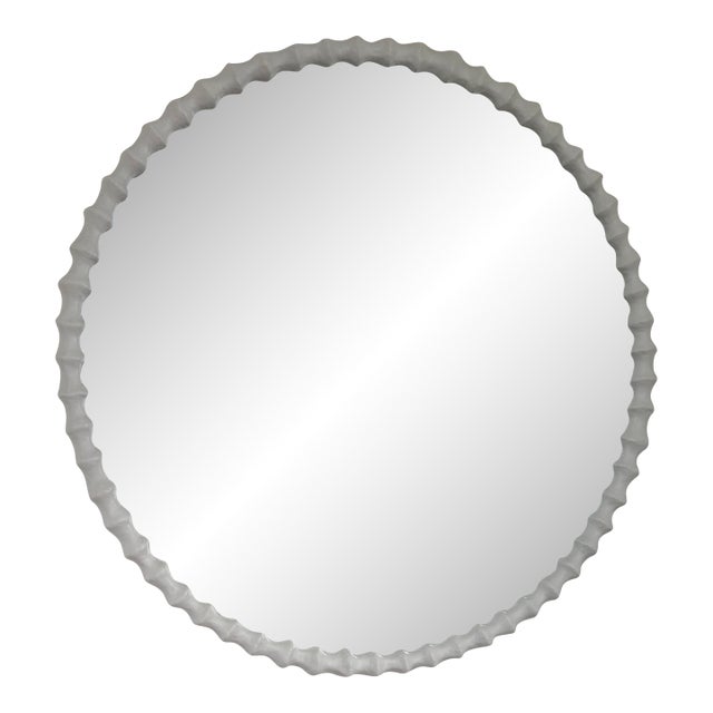 Clyde Round Mirror Frost White, Oly Studio For Sale