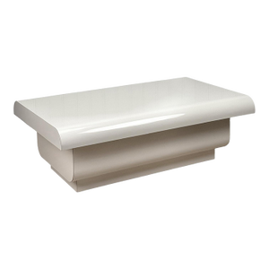 Vintage Postmodern White Lacquer Tiered Cocktail Coffee Table
