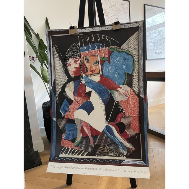 An Image of Celia Poster in the style of David Hockney, 1989 For Sale - Image 6 of 7
