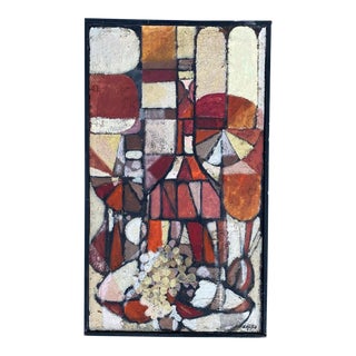 Mid Century Paul Chelko Abstract Painting For Sale