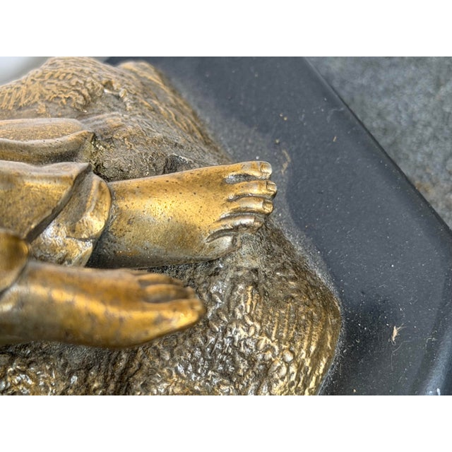 Bronze Adrien Étienne Gaudez French Gilt Bronze Allegorical Group of the Arts, “Hors Concours,” Circa 1880 For Sale - Image 8 of 12