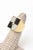 Metal Vintage Italian 18k Gold, Onyx and Mother of Pearl Geometric Ring, Size 7 For Sale - Image 7 of 9