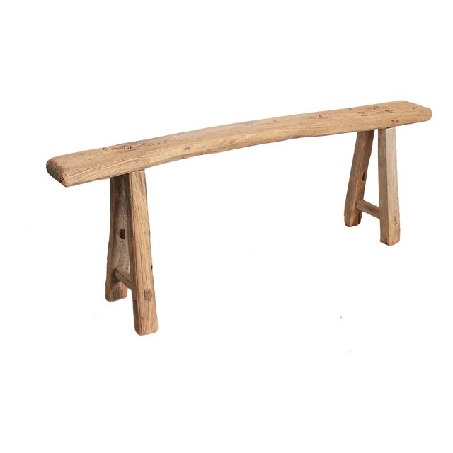 Antique Rustic Wooden Hallway Pig Bench For Sale