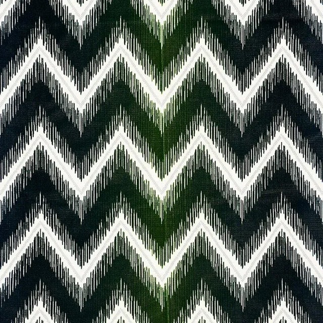A luxurious silk velvet with a woven ombre chevron stripe, Shock Wave is crafted in one of Italy's finest silk mills. The...