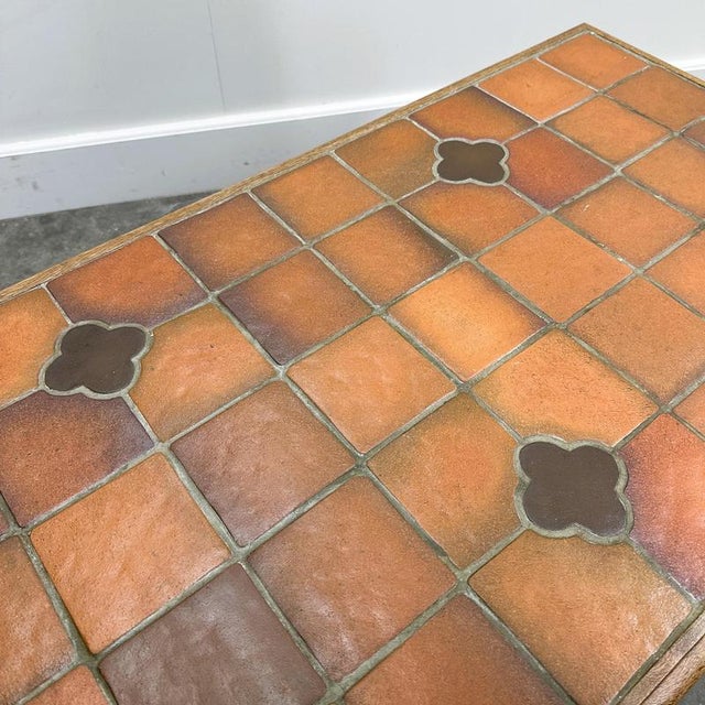 105 cm wide x 55 cm deep x 44 cm high. Authentic French coffee table dating from the 1960s, featuring a beautifully...