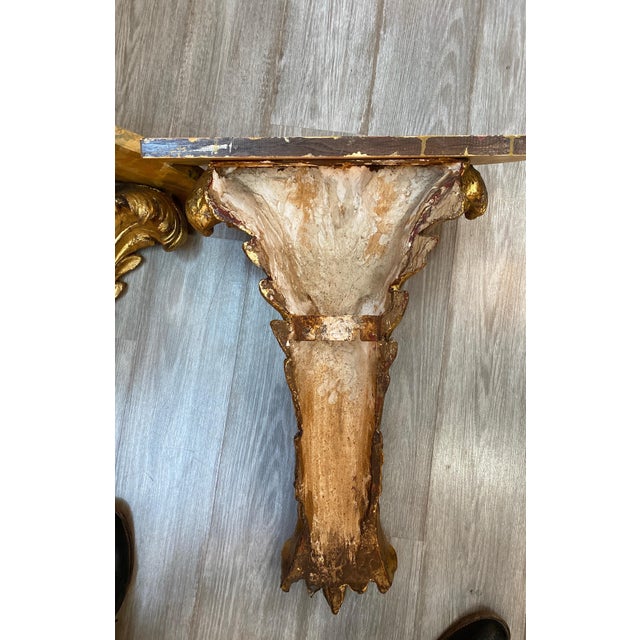 Hollywood Regency Demilune Wall Hanging Demilune Shelf Tables, Pair For Sale - Image 10 of 12
