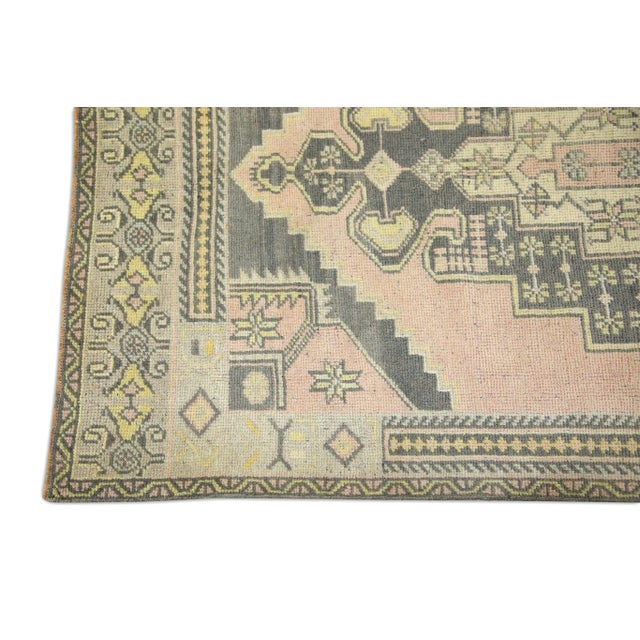 69.5×281\"Damask\"  ViNTAGE TURKiSH RUG Vintage Turkish Rug 4'10
