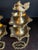 Vintage Pair of Hanging Two Tiered Brass Peacock Diyas For Sale - Image 4 of 12