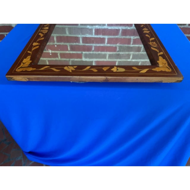 19th Century Dutch Marquetry Wall Mirror For Sale - Image 9 of 12