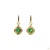 0.32 Carat Rose Cut Diamond Emerald Ruby Gold Earrings, Pair For Sale In New York - Image 6 of 9