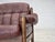 Mid-Century Modern Swedish 2-Seater Sofa in Brown Leather and Dark Beech, 1970s For Sale - Image 3 of 18