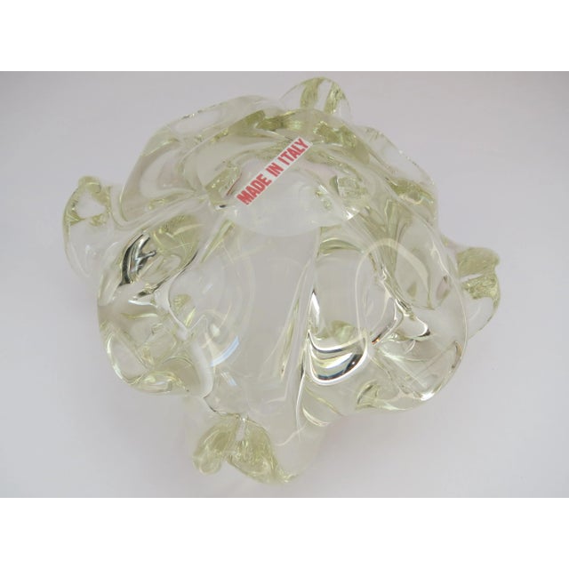 1960s Vintage Murano Blown Glass Clear/Gold Bowl. For Sale - Image 5 of 6
