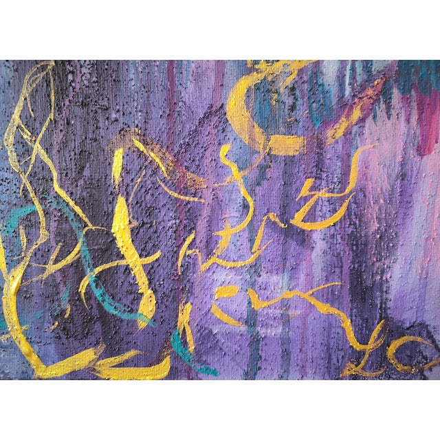 Early 21st Century Linda Clerget, Le Gardien, Acrylic-Ink-Texture Mediums on Canvas For Sale - Image 5 of 6