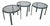 Set of Three Vintage Stacking Garden Patio Poolside Tables C. 1970/80's For Sale