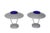 Blue Vintage Wall Lights in Metal and Glass, 1980s, Set of 2 For Sale - Image 8 of 8