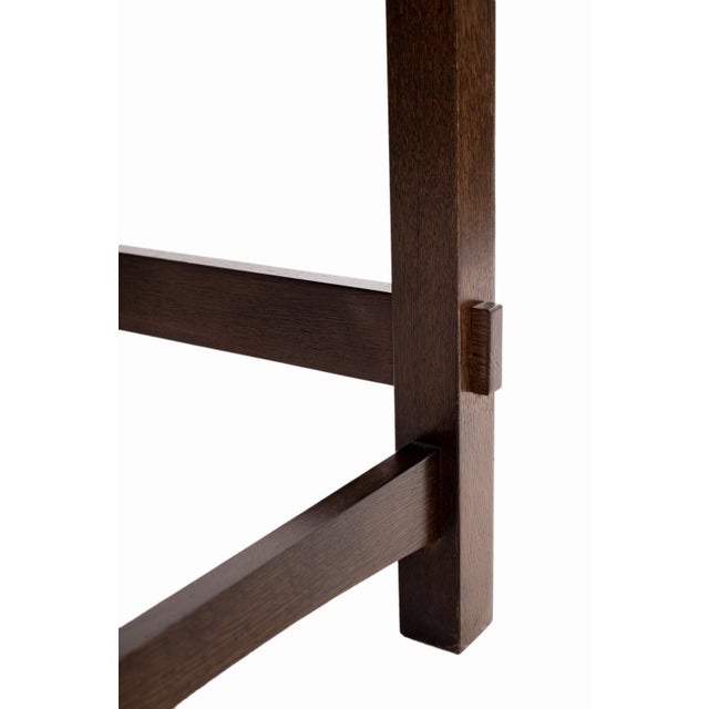 Brown Mission Quarter Sawn Oak Writing Desk - Walnut For Sale - Image 8 of 11