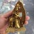 This is a finely detailed vintage gilt bronze figure of Zakiram, a revered Tibetan Buddhist deity. The figure is seated in...