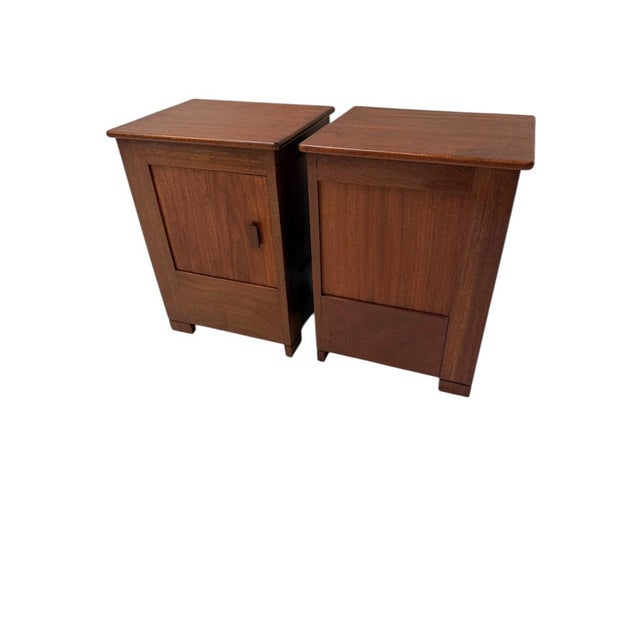 Art Deco Modernist Nightstands by J.A. Muntendam for L.O.V. Oosterbeek, 1920s, Set of 2 For Sale - Image 3 of 12