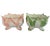 Ceramic Vintage Mottahedeh Majolica Cabbage Leaf Planters - A Pair For Sale - Image 7 of 8