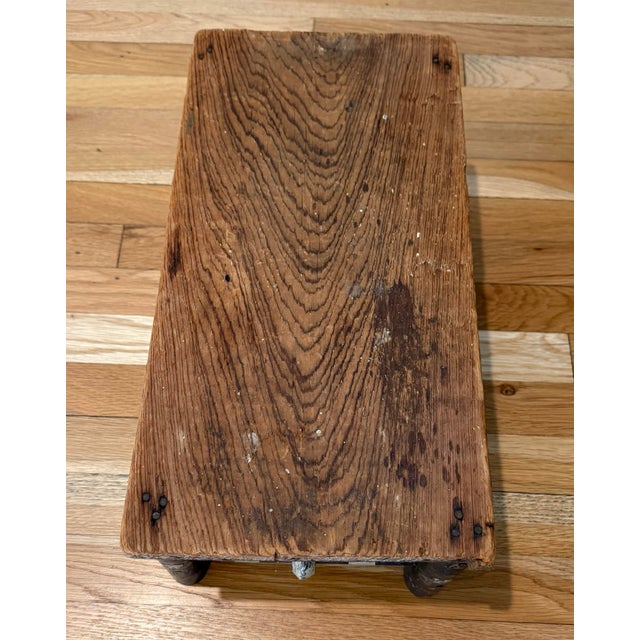 Small Antique Wooden Bench For Sale - Image 11 of 12