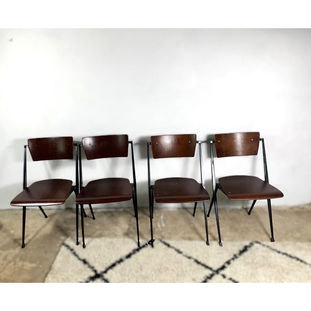 Pyramide Chairs by Wim Rietveld, Set of 4 For Sale - Image 11 of 16