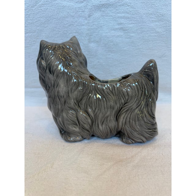 1940s Porcelain Yorkie Planter For Sale In Los Angeles - Image 6 of 11