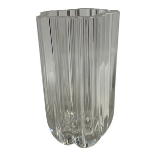Vintage Art Glass Crystal Vase From Kosta Boda by Anna Ehrner. For Sale