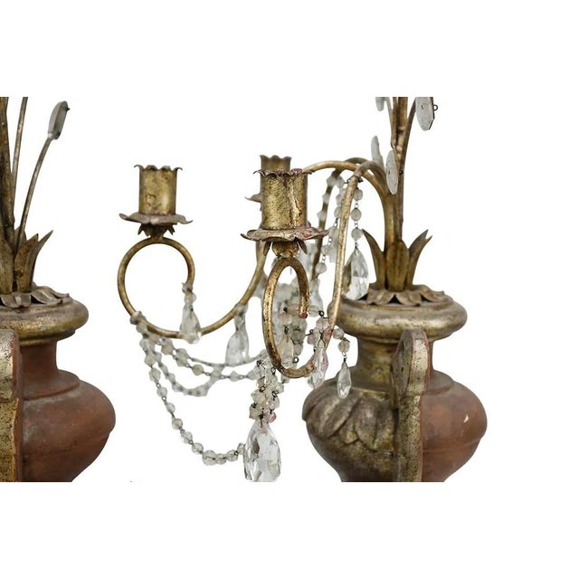 Early 20th Century Pair of Monumental Hollywood Regency Style Candelabra For Sale In West Palm - Image 6 of 10