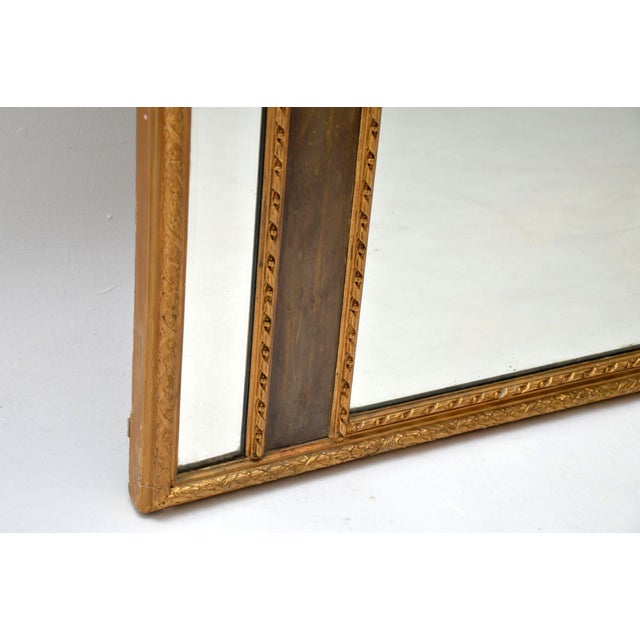 Tall Antique Decorative Gilt Wood Mirror, 1860 For Sale - Image 9 of 13