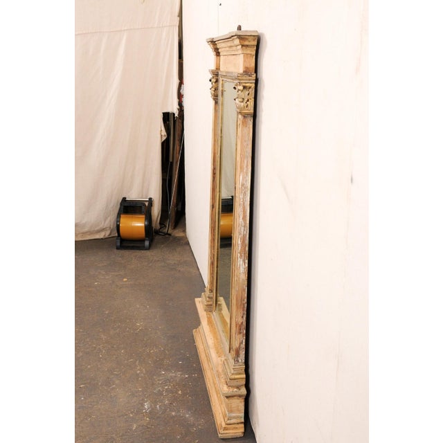 19th C French Tall Mirror w/Column Accents For Sale - Image 4 of 10