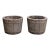 Circa 1950 Pair of English Cast Stone Barrel Form Planters For Sale