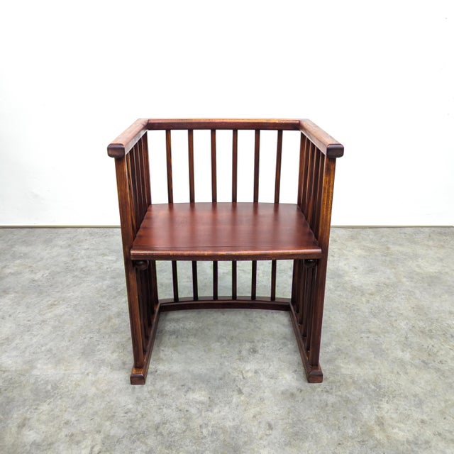 1990s Vintage Barrel Chair in the style of Josef Hoffmann, 1990s For Sale - Image 5 of 15
