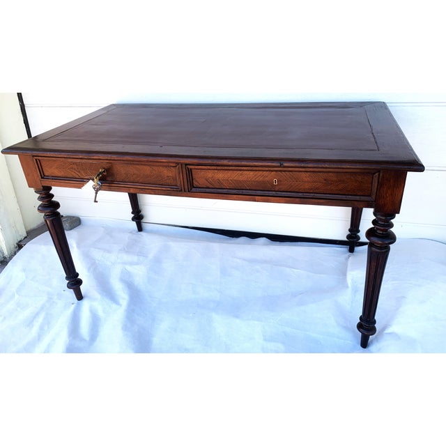 Antique English Style Desk with Drawers, 19th Century For Sale - Image 12 of 18