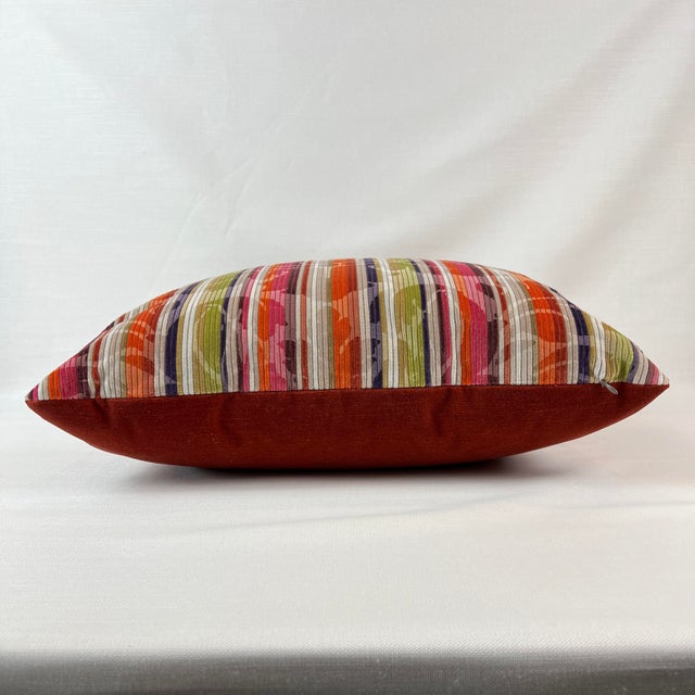 2020s Brunschwig & Fils “E’Toile” Velvet Multi Color Feather/Down 22” Pillow For Sale - Image 5 of 5
