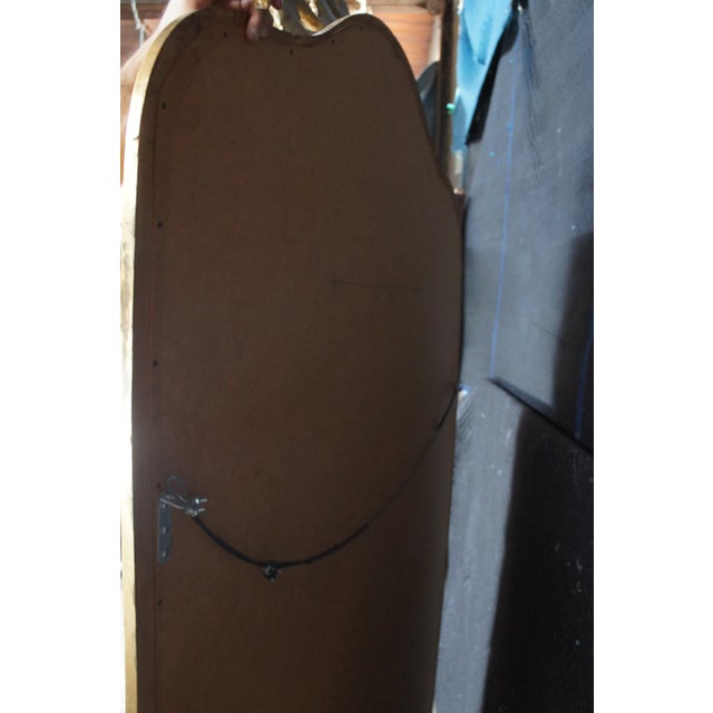 20th Century French Louis XVI Giltwood Dressing Floor Pier Mirror Beveled Glass For Sale - Image 12 of 12