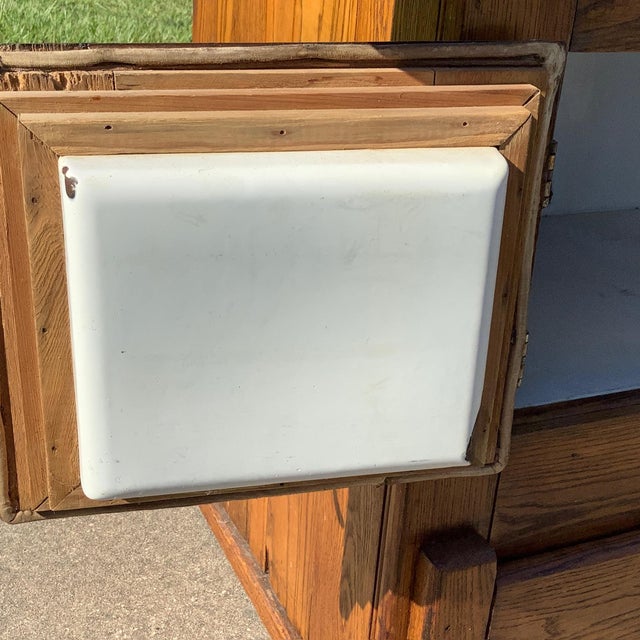 1930's Oak Icebox For Sale - Image 4 of 11